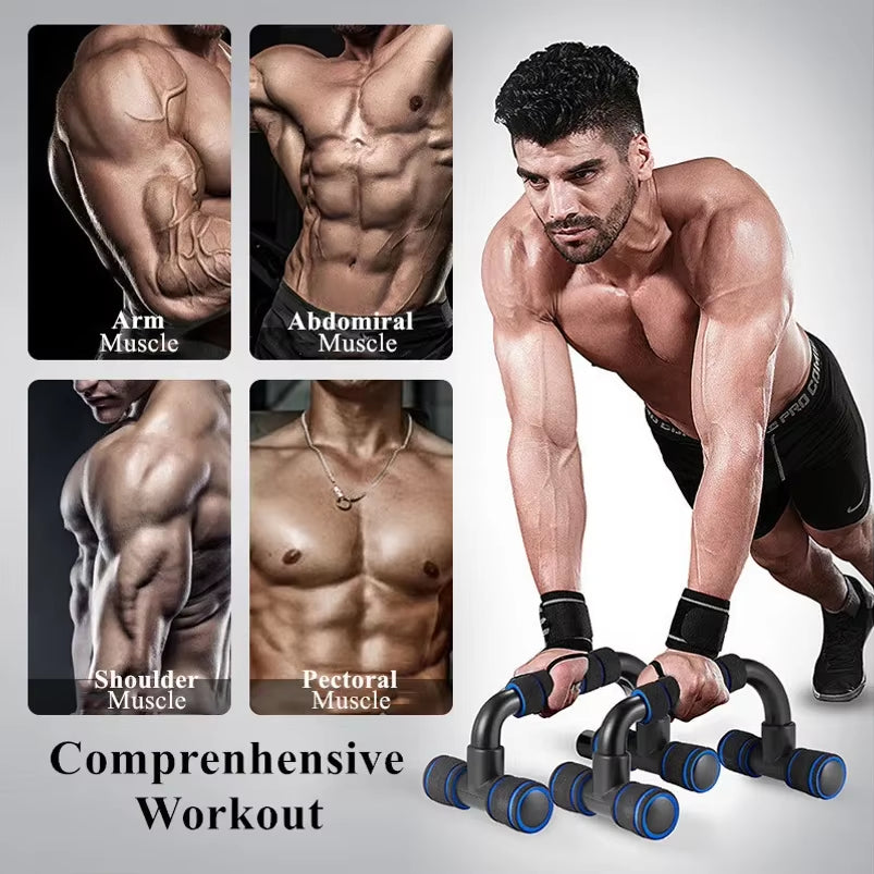 Non-Slip Push up H-Shaped Support Bar Stand Home Fitness Power Rack Gym Handles Pushup Bars Exercise Arm Chest Muscle Training